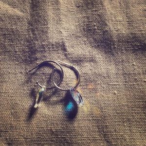 Diamond hoop earrings